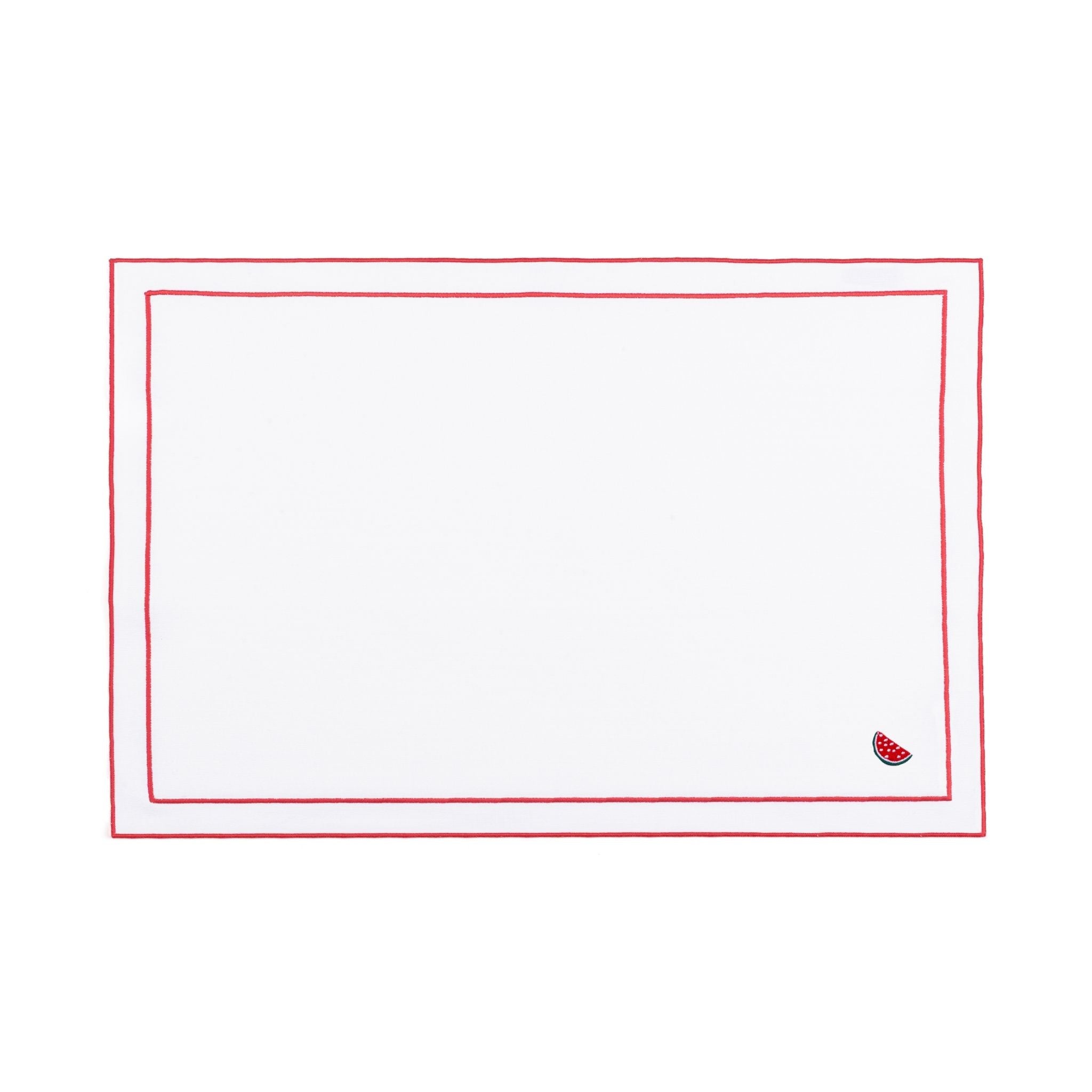 Nazaré white cotton table linen with embroidered fruits