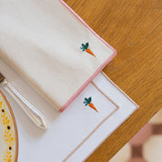Nazaré ecru cotton table linen with embroidered Easter motifs